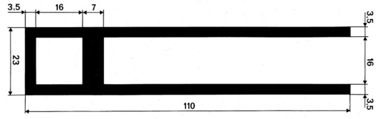 Profilo per vetro Alluminio EN AW-6060 (AlMgSi 0.5) T66 (F22) Esecuzione estrusa