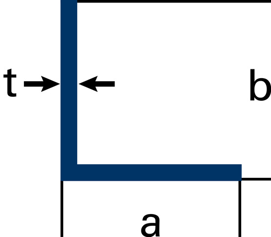 Acier équerre S235JR Laminé à chaud Angles vifs