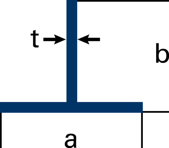 T-Profile Edelstahl Rostfrei 1.4301 lasergeschweisst