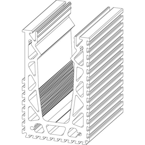 Profilo fermavetro Litefront 3 Alluminio