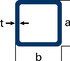 Tubes carrés Aluminium EN AW-6060 (AlMgSi 0.5) T66 (F22) Extrudé